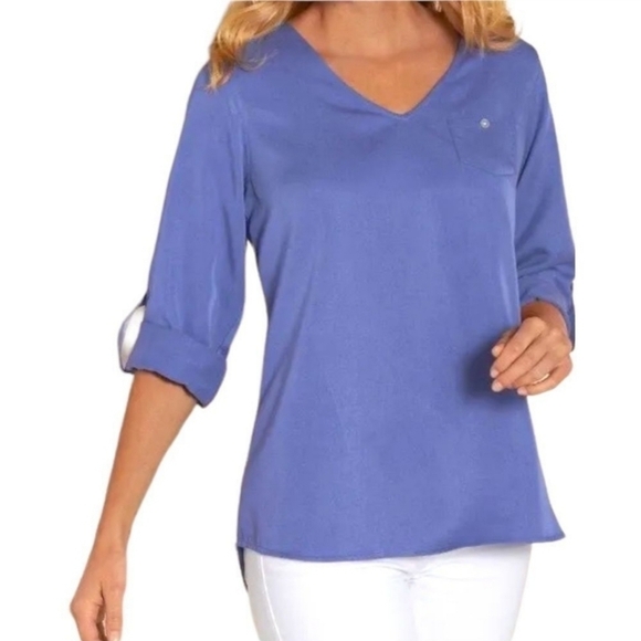 Soft Surroundings V-Neck Tunic Tencel Lyocell M - Picture 2 of 12